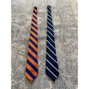 Set of 2 Nautica Neckties (Orange and Blue)